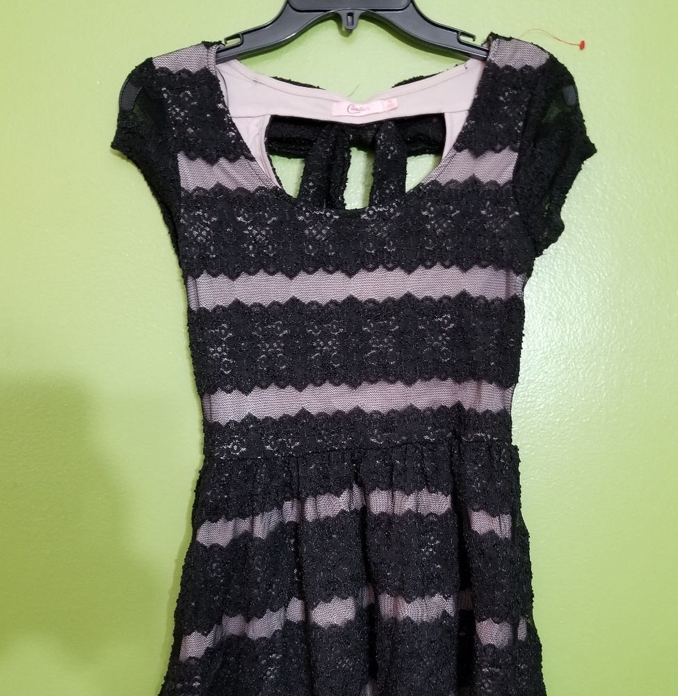 Candie's Black & White Lacey dress Sz M
